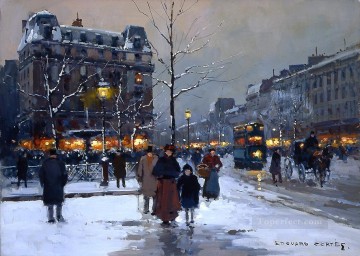 パリ Painting - EC プレイス ピガール 冬の夕べ パリ